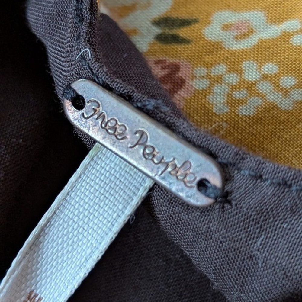 Free People Sunrise Oblivion Maxi Dress Antique Gold Sz 8 - Picture 11 of 11